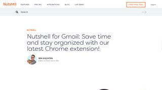 
                            2. Nutshell for Gmail: Save time and stay organized with our latest ...