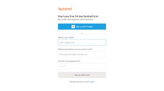 
                            2. Nutshell | Sign up for a free trial