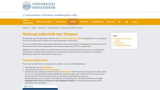 
                            2. Nutzung außerhalb des Campus - KIM Uni Hohenheim