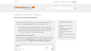 
                            6. Nutzung einer eigenen Subdomain – CleverReach® Support