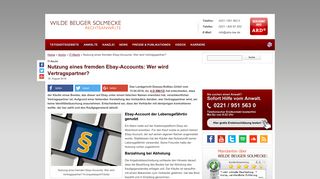 
                            12. Nutzung eines fremden Ebay-Accounts: Wer wird Vertragspartner? -