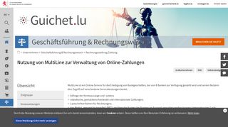 
                            12. Nutzung von MultiLine zur Verwaltung von Online ... - Guichet.lu