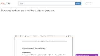 
                            10. Nutzungsbedingungen für das B. Braun Extranet - PDF - DocPlayer.org