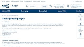 
                            13. Nutzungsbedingungen - SBK