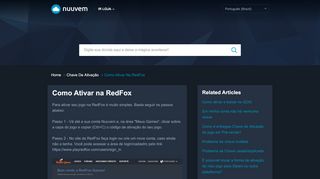 
                            13. Nuuvem | Como Ativar na RedFox