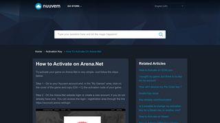 
                            4. Nuuvem | How to Activate on Arena.Net