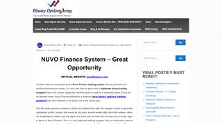 
                            1. NUVO Finance System - Great Opportunity - Binary Options ...