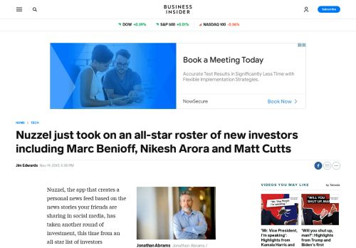 
                            13. Nuzzel 2.0 launches with new investors: Matt Cutts, Akash Garg ...