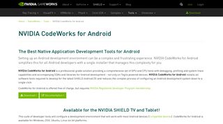 
                            1. NVIDIA CodeWorks for Android | NVIDIA Developer