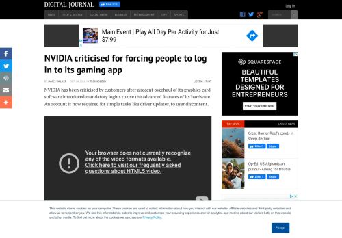 
                            8. NVIDIA criticised for forcing people to log in to its gaming app