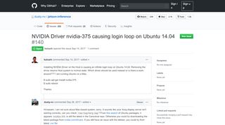 
                            10. NVIDIA Driver nvidia-375 causing login loop on Ubuntu 14.04 - GitHub