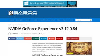 
                            12. NVIDIA GeForce Experience v3.12.0.84 | BABOO