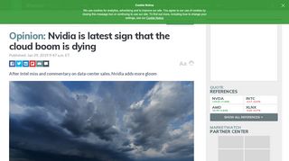 
                            13. Nvidia is latest sign that the cloud boom is dying - ...