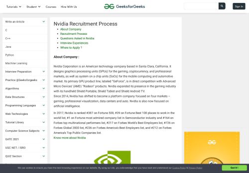 
                            9. Nvidia Recruitment Process - GeeksforGeeks