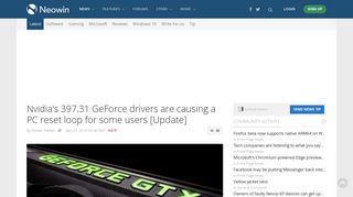 
                            9. Nvidia's 397.31 GeForce drivers are causing a PC reset loop for some ...