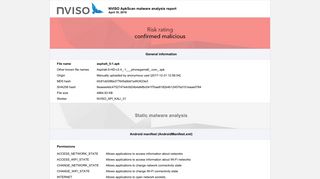 
                            10. NVISO ApkScan - malware analysis report (asphalt_5-1.apk)