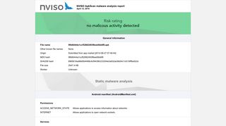 
                            11. NVISO ApkScan - malware analysis report ...
