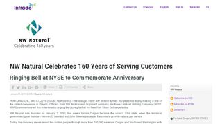 
                            9. NW Natural Celebrates 160 Years of Serving Customers NYSE:NWN