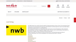 
                            6. NWB Verlag stellt vor | beck-shop.de