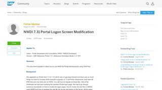 
                            10. NWDI 7.31 Portal Logon Screen Modification | SAP Blogs