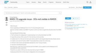 
                            11. NWDI 7.5 upgrade issue - DCs not visible in NWDS - SAP Q&A