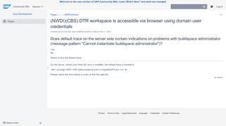 
                            6. (NWDI)(CBS) DTR workspace is accessible via ... - SCN Wiki - SAP