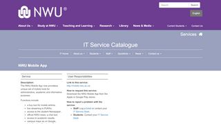 
                            3. NWU Mobile App | IT Service Catalogue | Services | NWU | North-West ...
