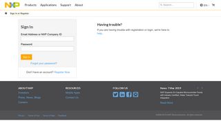 
                            8. NXP Sign In | Register - NXP Semiconductors