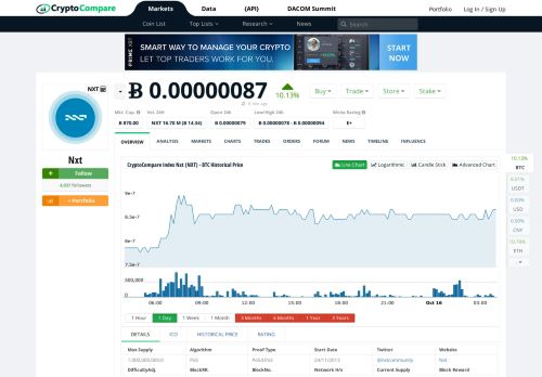 
                            10. Nxt (NXT) - Live streaming prices and market cap - ...
