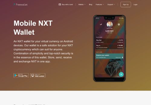 
                            4. NXT Wallet for Android | Your smart NXT treasury | Freewallet