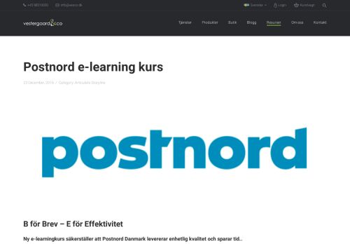 
                            5. Ny e-learningkurs säkerställer att Postnord Danmark levererar ...