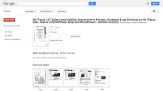 
                            10. NY Route 347 Safety and Mobility Improvement Project, Northern ... - Keputusan Buku Google