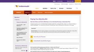 
                            4. NY State of Health Members: Paying Your Monthly Bill - EmblemHealth