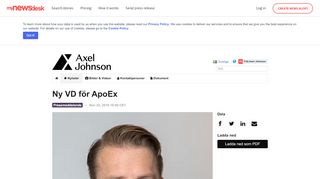
                            4. ​Ny VD för ApoEx - Axel Johnson - Mynewsdesk