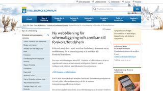 
                            3. Ny webblösning för schemaläggning och ansökan till förskola/fritidshem