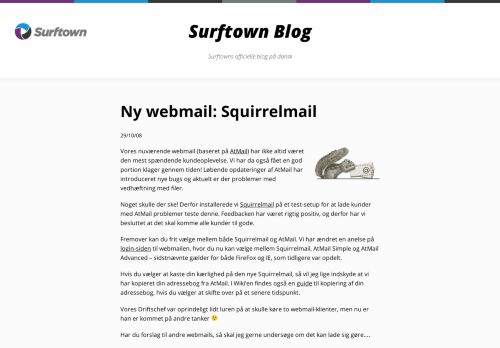 
                            1. Ny webmail: Squirrelmail - Surftown Blog