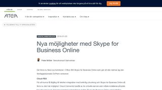 
                            12. Nya möjligheter med Skype for Business Online - Atea