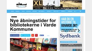 
                            3. Nye åbningstider for bibliotekerne i Varde Kommune - GoVarde.dk