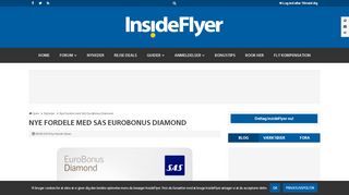 
                            10. Nye fordele med SAS EuroBonus Diamond - InsideFlyer DK