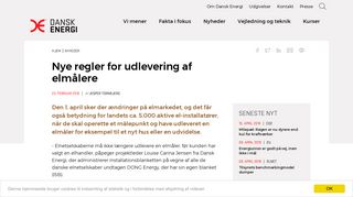 
                            8. Nye regler for udlevering af elmålere | Dansk Energi