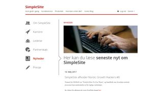 
                            8. Nyheder om SimpleSite - SimpleSite.com