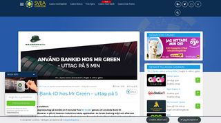 
                            7. Nyhet: Använd Bank-ID hos Mr Green – uttag på 5 min - SveaCasino