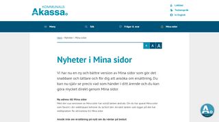 
                            5. Nyheter i Mina sidor | Kommunals A-kassa