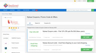 
                            13. Nykaa Coupons, Promo code, Offers & Deals - UPTO 50% OFF ...