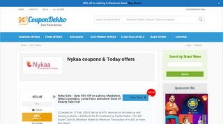 
                            10. Nykaa Coupons: Rs 200 Off Offers Today | First time Jan Sale 2019