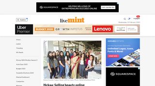 
                            3. Nykaa: Selling beauty online - Livemint