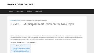 
                            11. NYMCU – Municipal Credit Union online bank login |