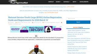 
                            4. NYSC Online Registration Guide, Requirements for 2019 Batch 'A'
