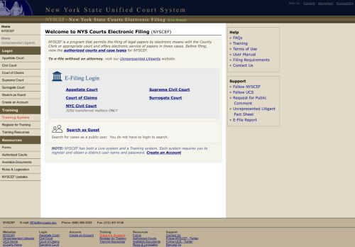 
                            13. NYSCEF Home - Unified Court System