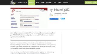 
                            7. Nyt intranet på KU - Altandetlige.dk